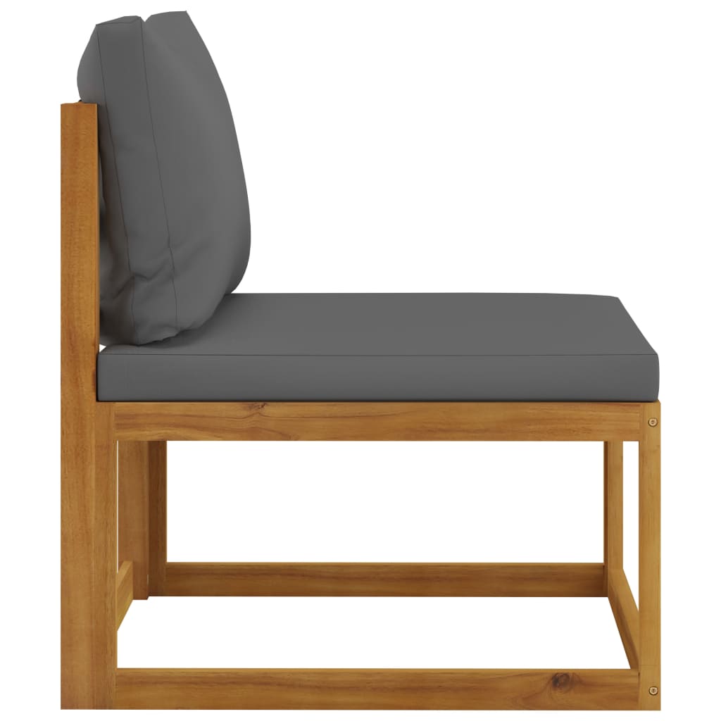 vidaXL 4-Piece Lounge Set with Cushions Solid Acacia Wood