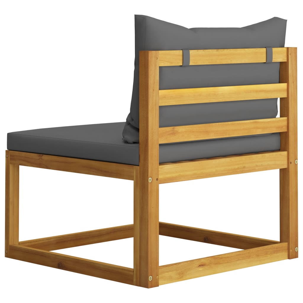 vidaXL 4-Piece Lounge Set with Cushions Solid Acacia Wood