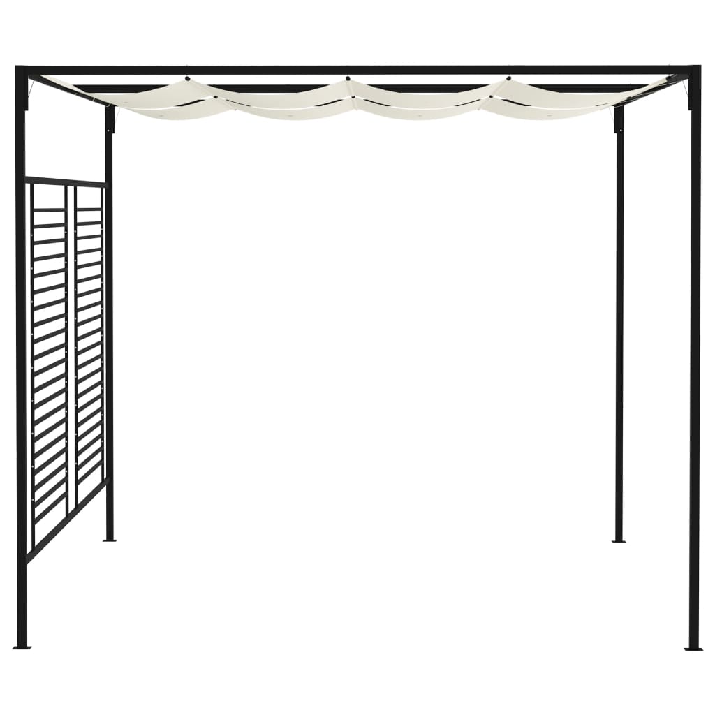 vidaXL Prieel met uittrekbaar dak 180 g/m² 3x4x2,3 m crèmekleurig