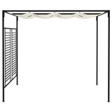vidaXL Prieel met uittrekbaar dak 180 g/m² 3x4x2,3 m crèmekleurig