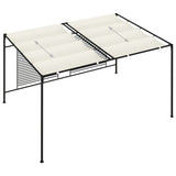 vidaXL Prieel met uittrekbaar dak 180 g/m² 3x4x2,3 m crèmekleurig
