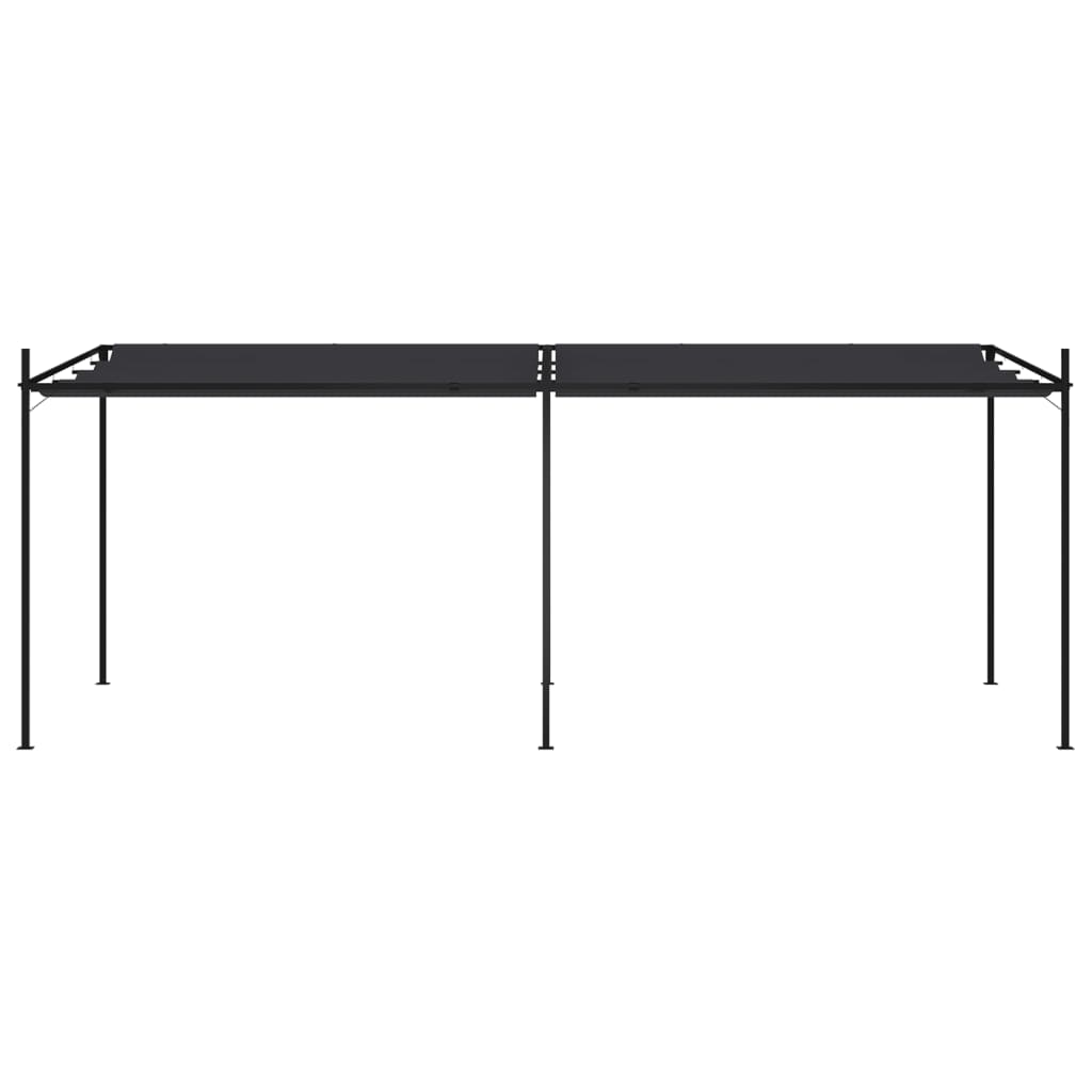 vidaXL Prieel met uittrekbaar dak 600x300x233 cm antracietkleurig