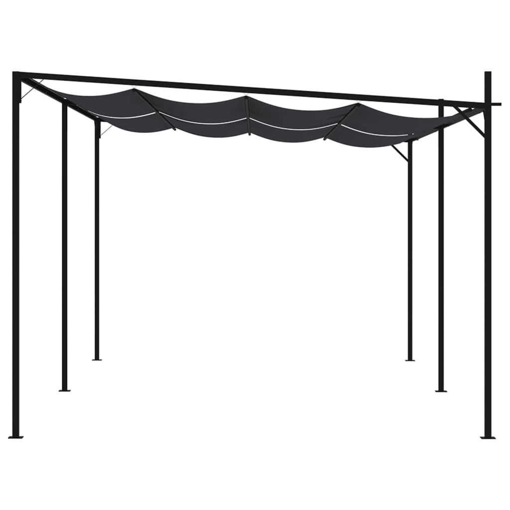 vidaXL Prieel met uittrekbaar dak 600x300x233 cm antracietkleurig