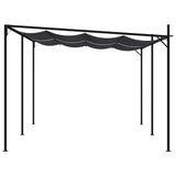 vidaXL Prieel met uittrekbaar dak 600x300x233 cm antracietkleurig