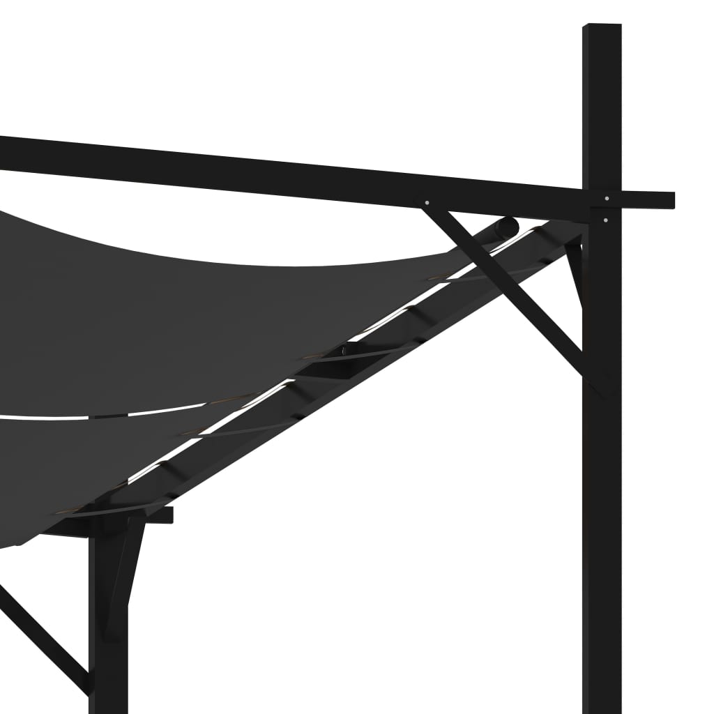 vidaXL Prieel met uittrekbaar dak 600x300x233 cm antracietkleurig
