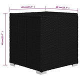 vidaXL 3-Piece Sun Lounger Set with Tea Table Poly Rattan Black