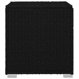 vidaXL 3-Piece Sun Lounger Set with Tea Table Poly Rattan Black