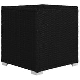 vidaXL 3-Piece Sun Lounger Set with Tea Table Poly Rattan Black