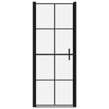 vidaXL Shower Doors 81x195 cm Tempered Glass Black