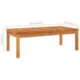 vidaXL 4-Piece Lounge Set with Cushions Solid Acacia Wood Cream
