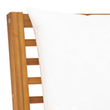 vidaXL 4-Piece Lounge Set with Cushions Solid Acacia Wood Cream