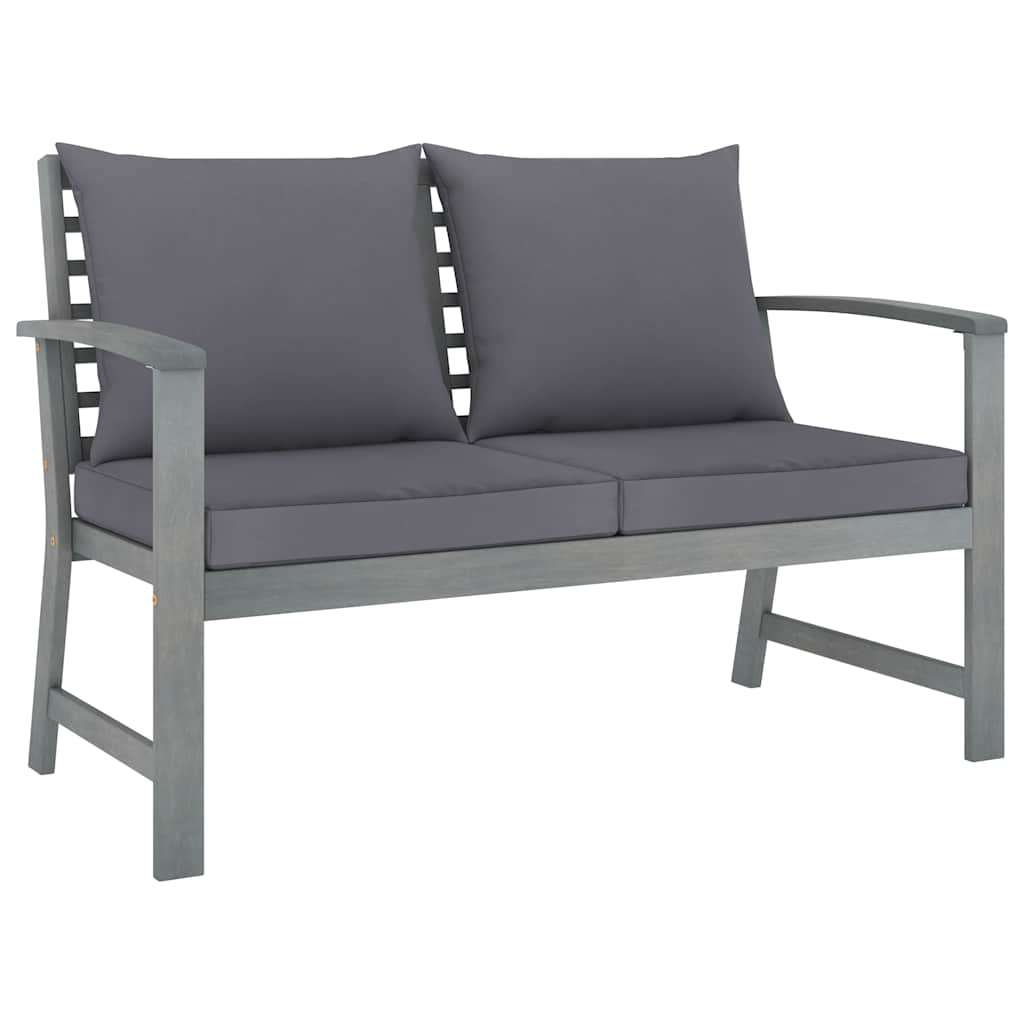 vidaXL 5-piece Lounge Set with Cushions Solid Acacia Wood Grey