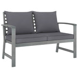 vidaXL 5-piece Lounge Set with Cushions Solid Acacia Wood Grey