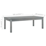 vidaXL 5-piece Lounge Set with Cushions Solid Acacia Wood Grey