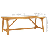 vidaXL 7-piece Garden Dining Set Solid Acacia Wood