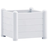vidaXL Plantenbak verhoogd 43x43x35 cm PP wit
