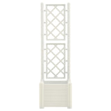 vidaXL Plantenbak met latwerk 43x43x142 cm PP wit
