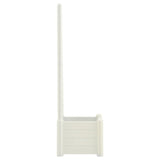 vidaXL Plantenbak met latwerk 43x43x142 cm PP wit