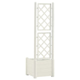 vidaXL Plantenbak met latwerk 43x43x142 cm PP wit