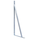 vidaXL Fence Post Support Brackets 2 pcs Galvanized Steel