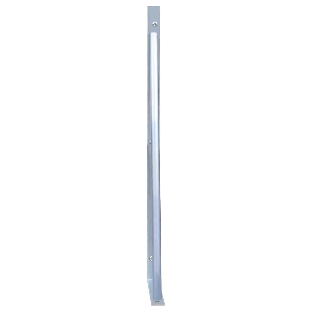 vidaXL Fence Post Support Brackets 2 pcs Galvanized Steel