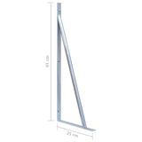 vidaXL Fence Post Support Brackets 2 pcs Galvanized Steel
