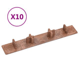 vidaXL Terrace Cover Caps 10 pcs plastic brown