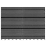 vidaXL Dalles de terrasse 6 pcs Noir 60 x 30 cm WPC
