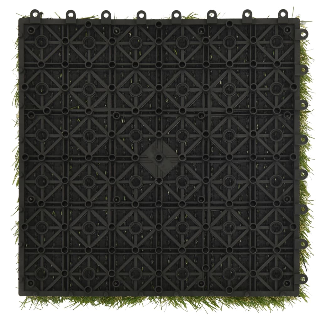 vidaXL Artificial Grass Tiles 11 pcs 30x30 cm green