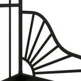 vidaXL Cadre de lit en métal noir 80x130/200 cm