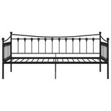 vidaXL Slaapbank metaal zwart 90x200 cm