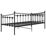vidaXL Slaapbank metaal zwart 90x200 cm