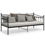 vidaXL Slaapbank metaal zwart 90x200 cm
