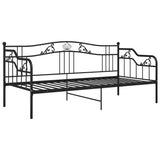 vidaXL Slaapbank metaal zwart 90x200 cm