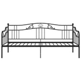 vidaXL Slaapbank metaal zwart 90x200 cm