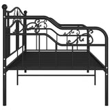 vidaXL Slaapbank metaal zwart 90x200 cm