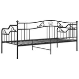 vidaXL Slaapbank metaal zwart 90x200 cm