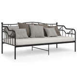 vidaXL Slaapbank metaal zwart 90x200 cm
