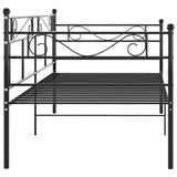 vidaXL Slaapbank metaal zwart 90x200 cm