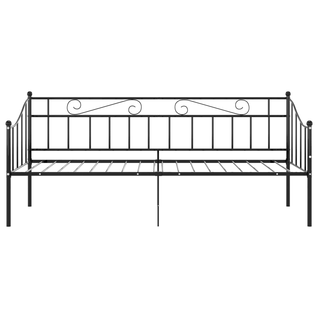 vidaXL Slaapbank metaal zwart 90x200 cm