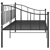 vidaXL Slaapbank metaal zwart 90x200 cm