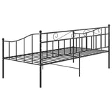 vidaXL Slaapbank metaal zwart 90x200 cm