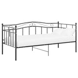 vidaXL Slaapbank metaal zwart 90x200 cm
