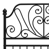 vidaXL Metal Bed Frame Black 90x200 cm