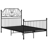 vidaXL Metal Bed Frame Black 120x200 cm