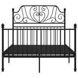vidaXL Metal Bed Frame Black 120x200 cm