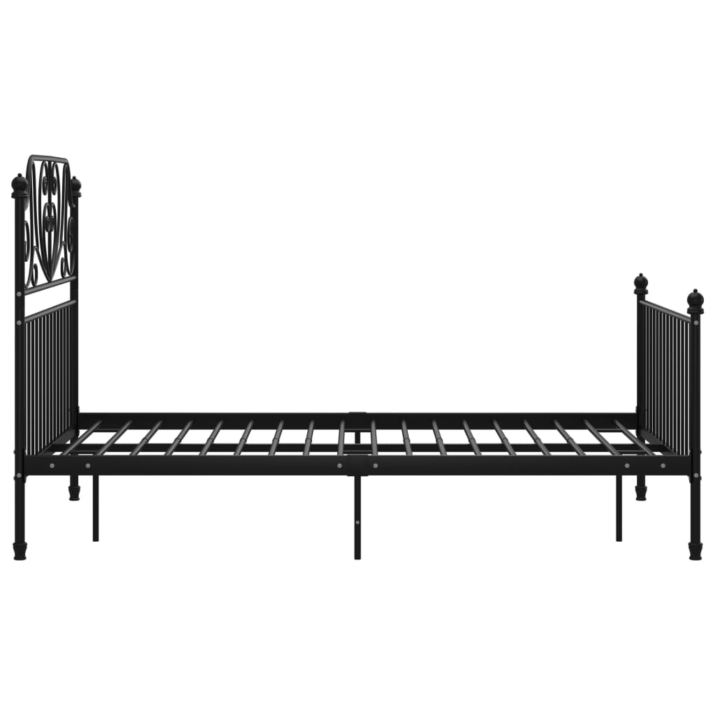 vidaXL Metal Bed Frame Black 120x200 cm