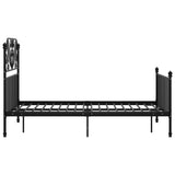 vidaXL Metal Bed Frame Black 120x200 cm
