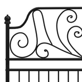 vidaXL Metal Bed Frame Black 120x200 cm