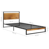 vidaXL Bedframe metaal 90x200 cm